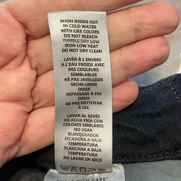 Good American Good Legs Cropped Jeans Blue Blue Dark Wash Skinny 6 28 - Picture 6 of 7